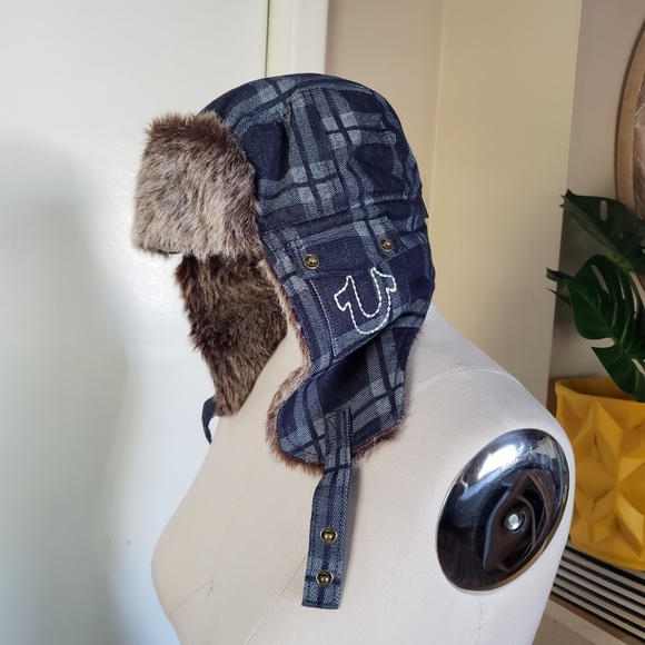 True Religion Denim Aviator Cap NEW! - Picture 5 of 13